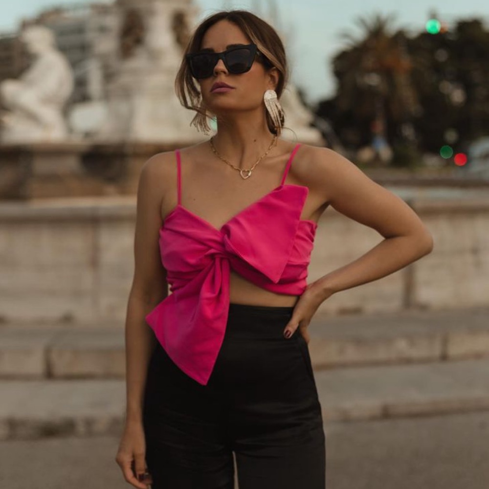 NWT Zara Bow Crop Top